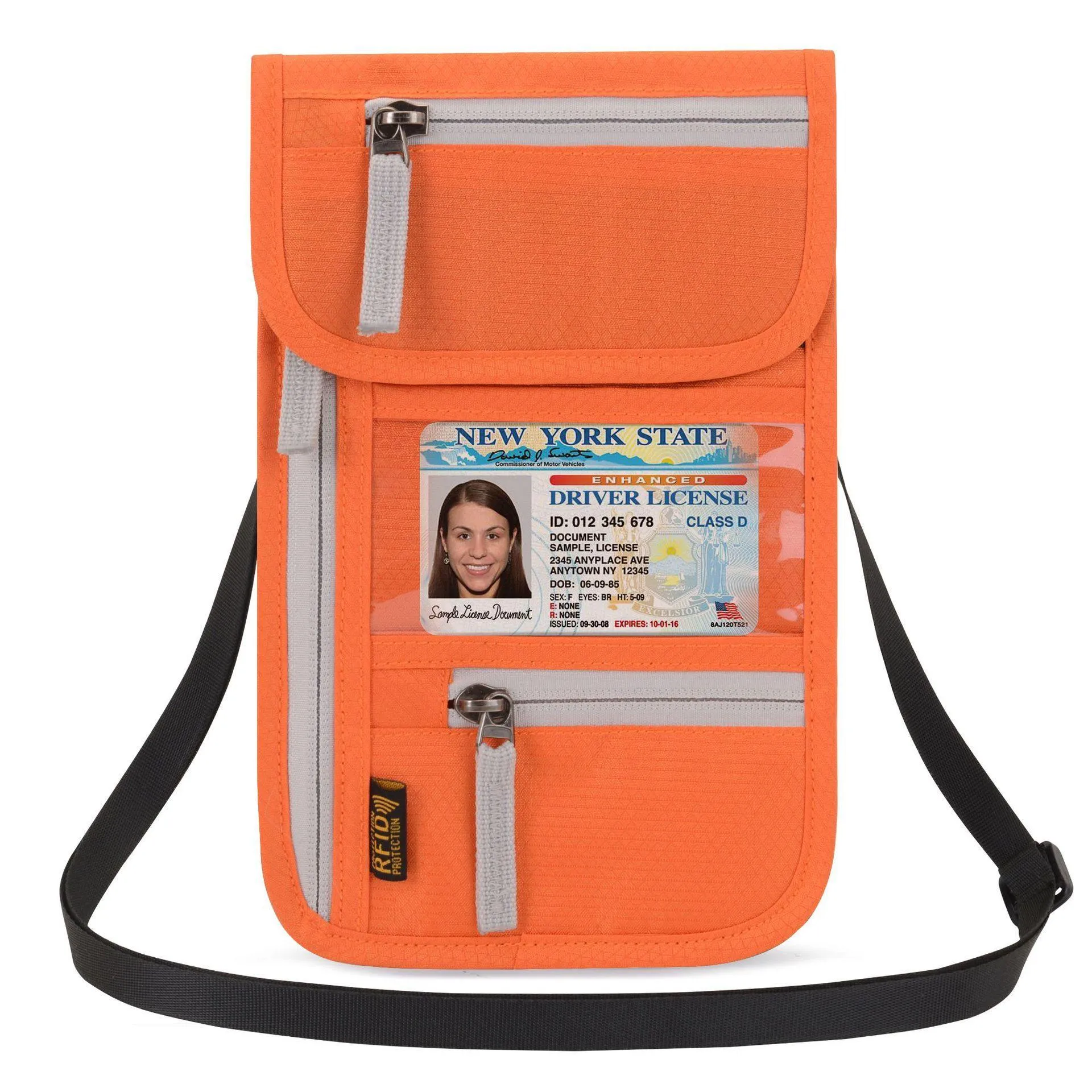New Travel Passport Wallet Multi-functional Document Bag Waterproof Passport Clip RFID Document Bag