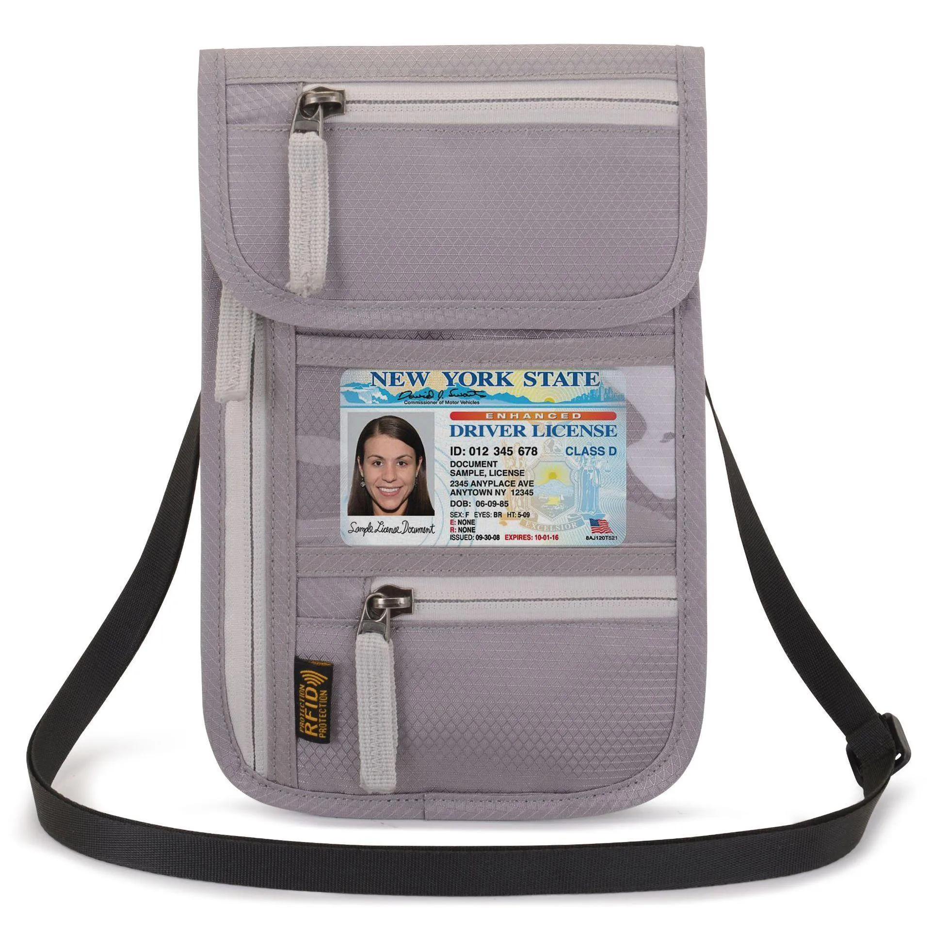 New Travel Passport Wallet Multi-functional Document Bag Waterproof Passport Clip RFID Document Bag