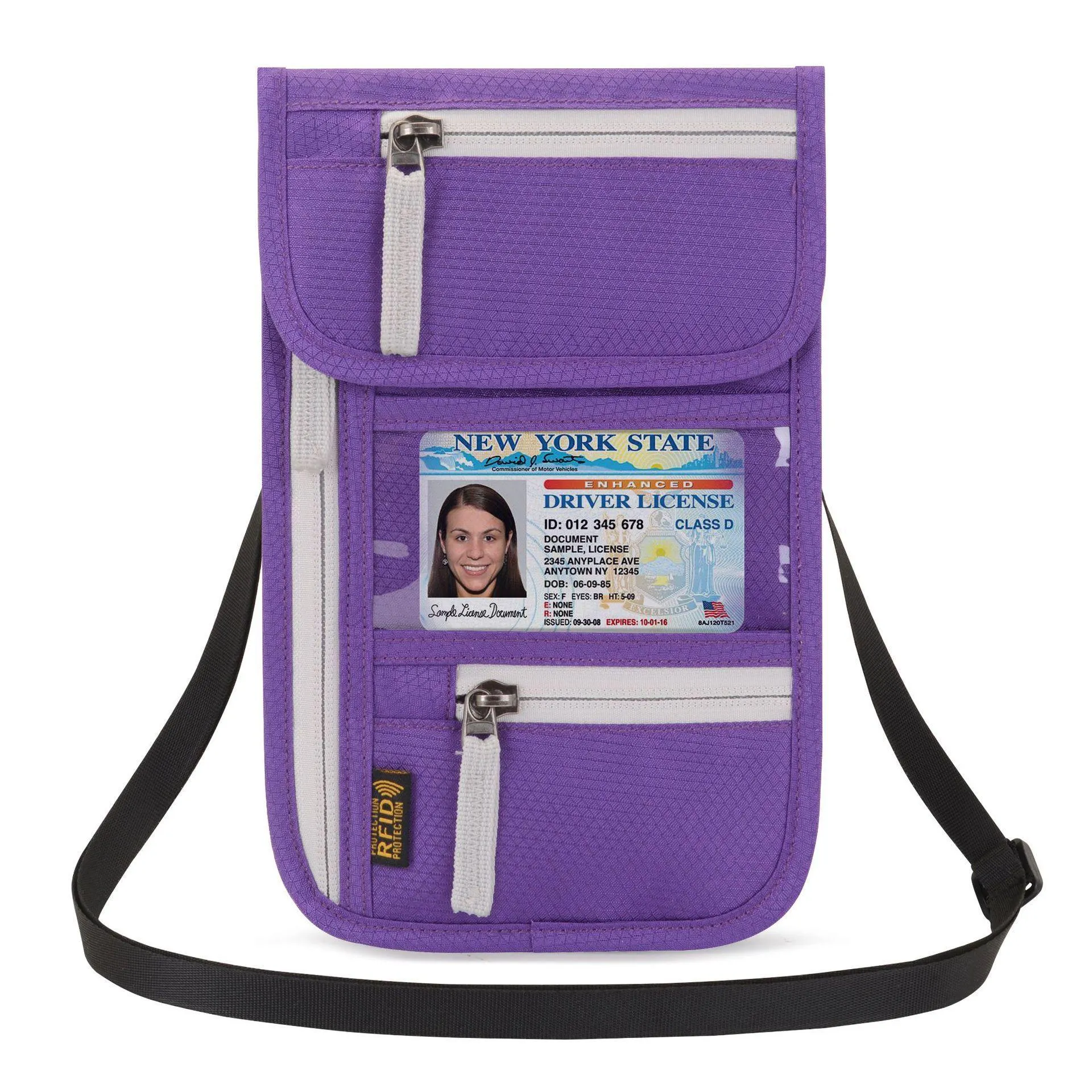 New Travel Passport Wallet Multi-functional Document Bag Waterproof Passport Clip RFID Document Bag