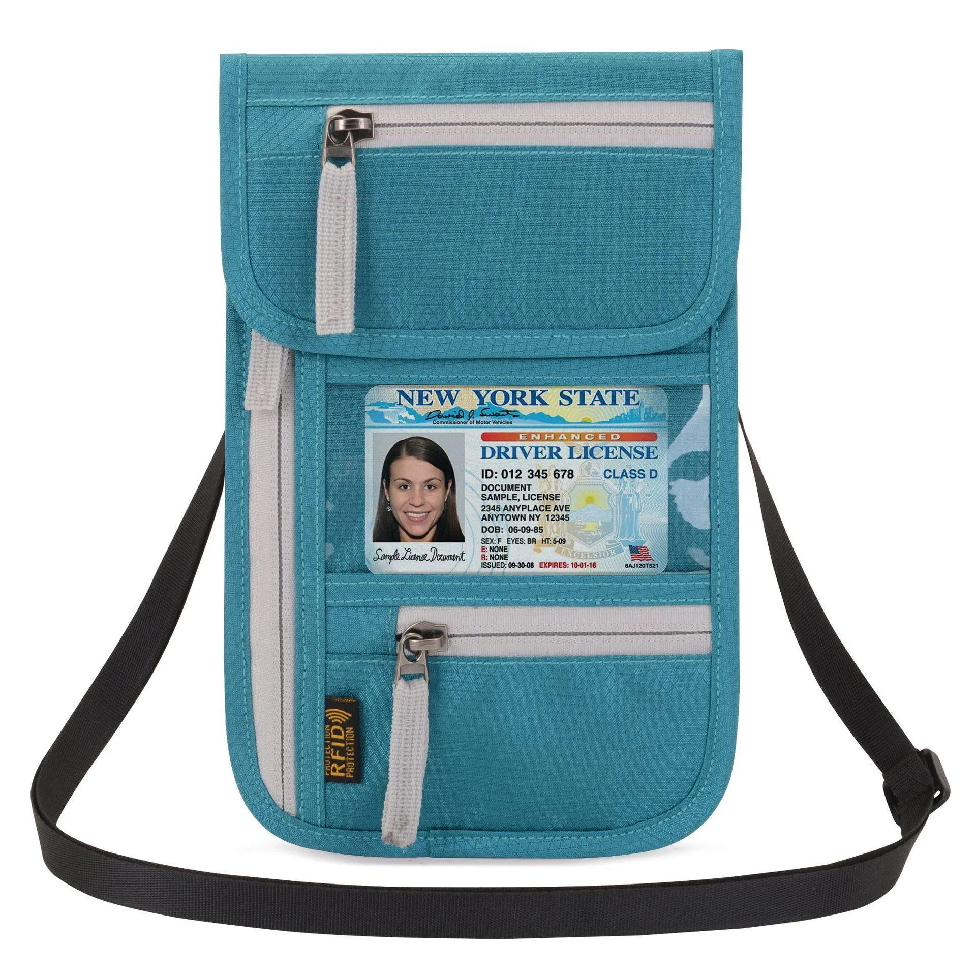 New Travel Passport Wallet Multi-functional Document Bag Waterproof Passport Clip RFID Document Bag