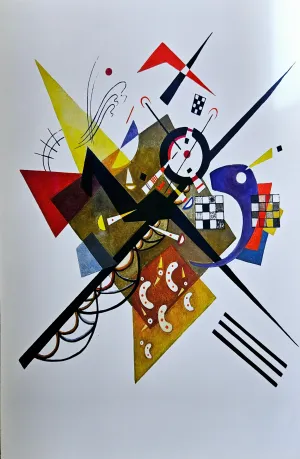 On White II - Painted by Wassily Kandinsky - Circa. 1923. High Quality Polyester Cotton Canvas Print. Ready to be Framed. Available in One Size. 40cm X 60cm.