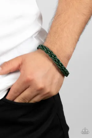 Open Door Jewelry - Cattle Ranch - Green Bracelet - Paparazzi Accessories