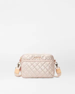 Pale Rose Gold Metallic Small Metro Camera Bag