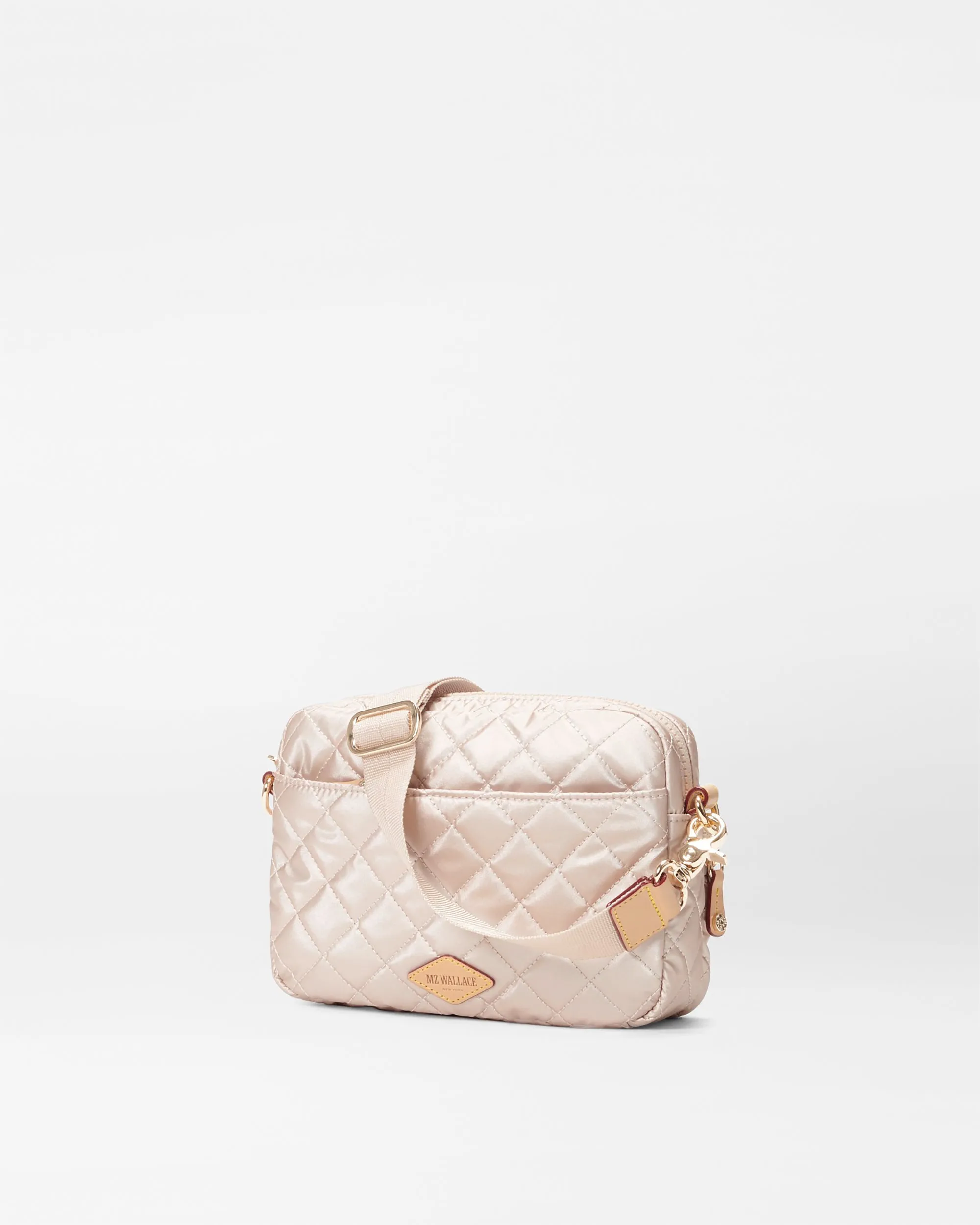 Pale Rose Gold Metallic Small Metro Camera Bag