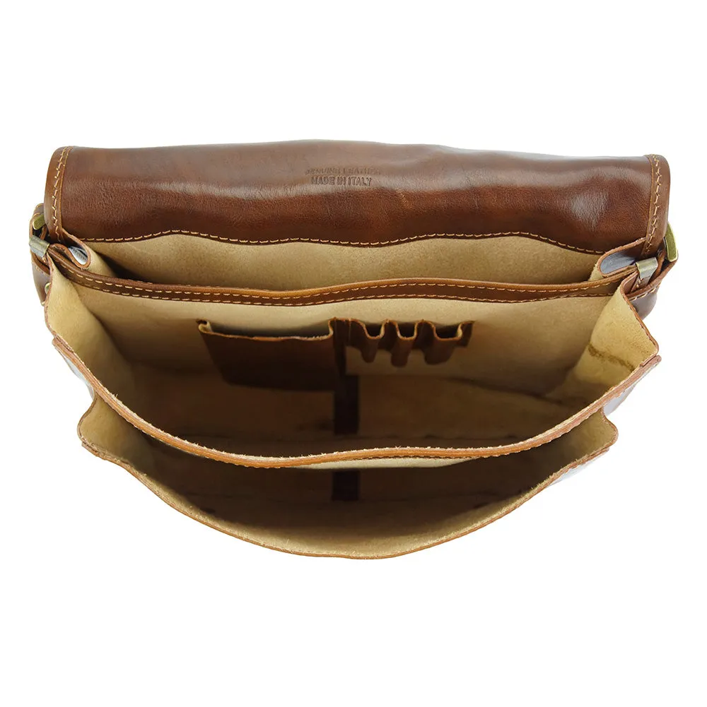 Pamela Leather Messenger Bag