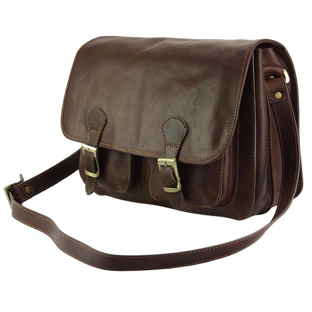Pamela Leather Messenger Bag