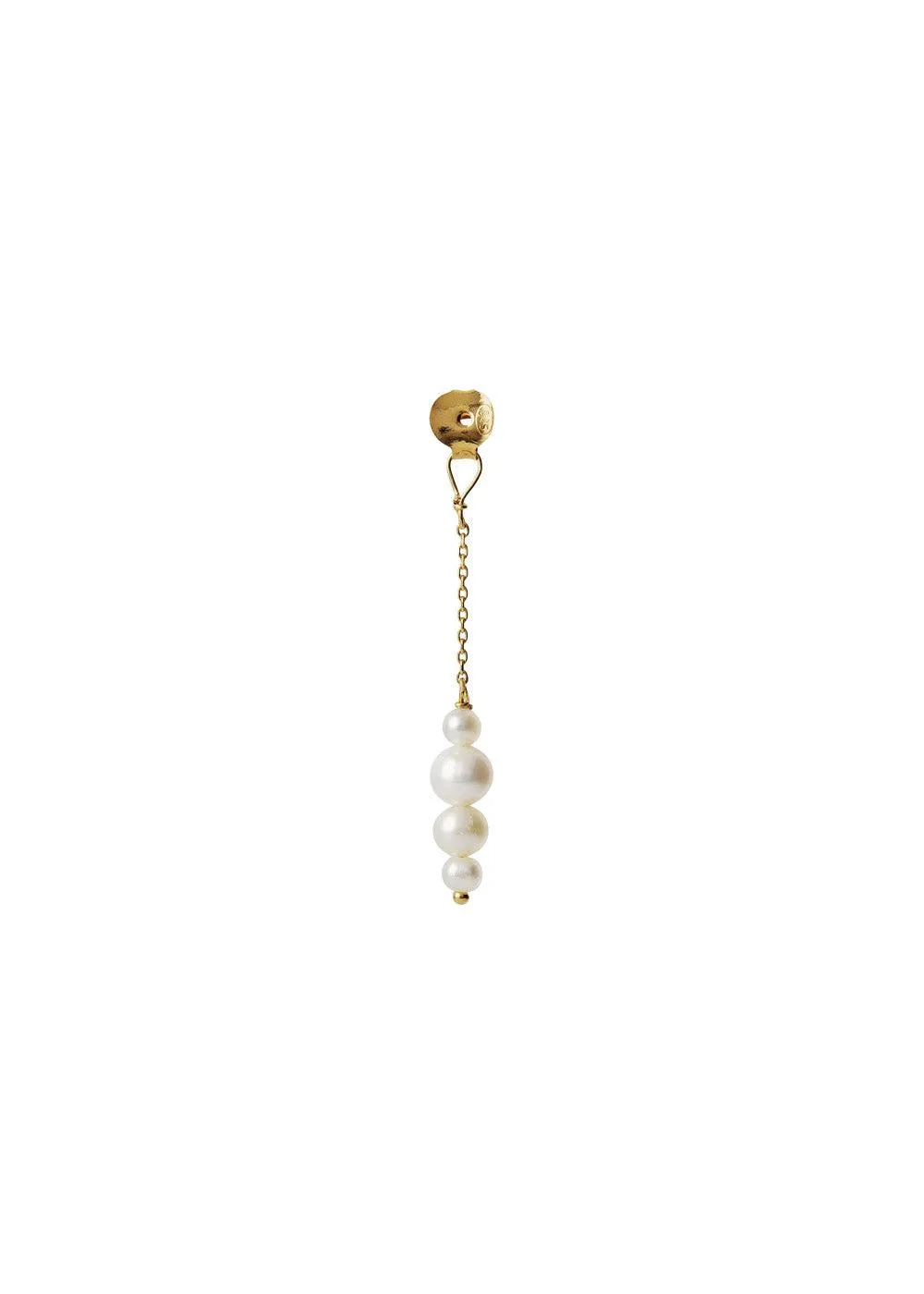 Pearl Berries Behind Ear Earring - Goldplated