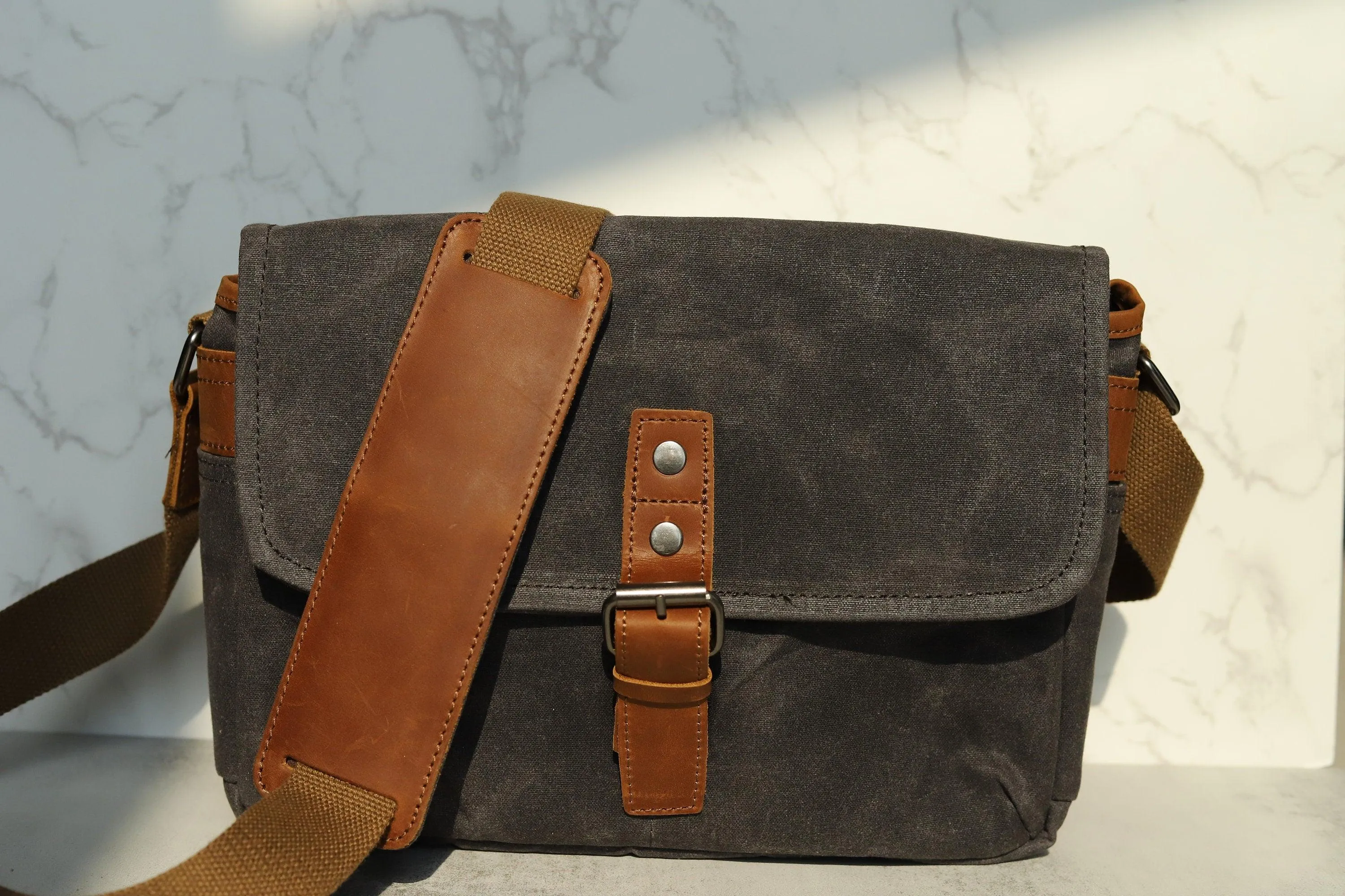 Personalisation Camera Satchel Bag, Vintage Shoulder Camera Bag For Nikon, Canon