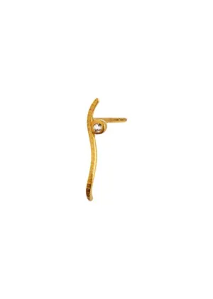 Petit Dot Wave Earring Gold wi - Gold