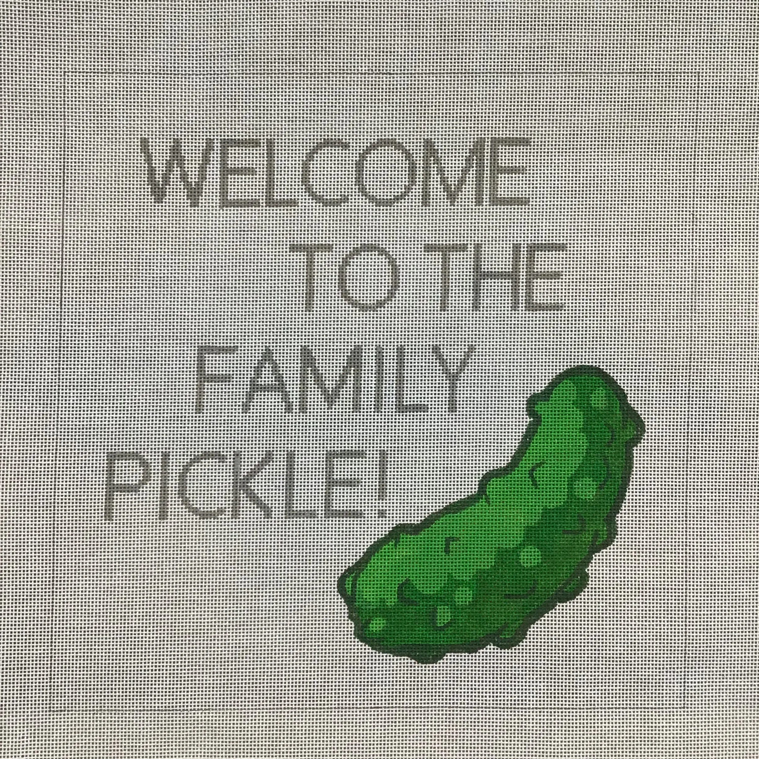 Pickle Family Needlepoint Canvas