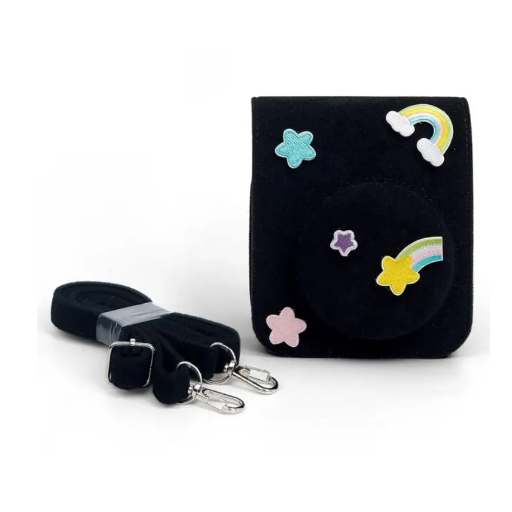 Pikxi BFL12 Fujifilm Instax Mini 12 Felt Soft  Protective Camera Case Bag with Shoulder Strap - Velcro Sticker Options Available
