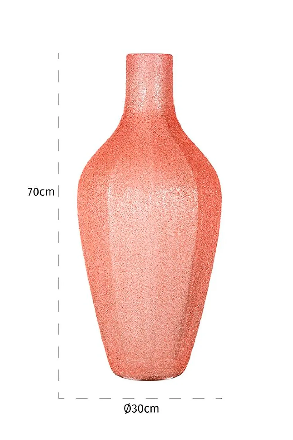 Pink Glass Bottle Vase L | OROA Ceylin