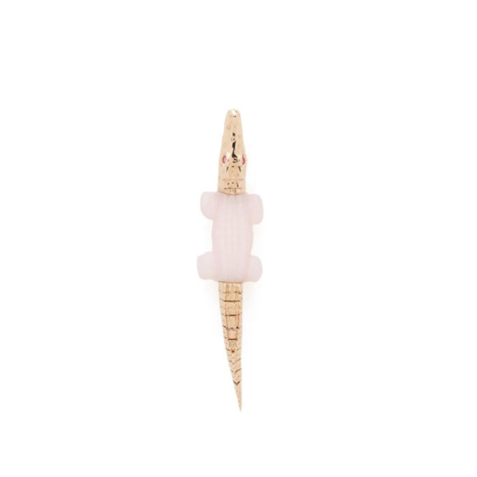 Pink Opal Alligator Bite Earring