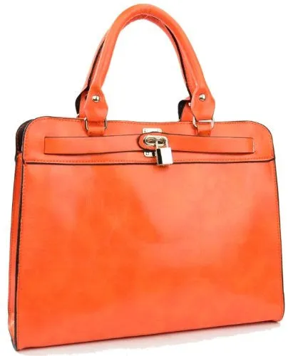 Polaris Faux Leather Satchel Bag