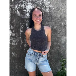 “Poppy”   Cropped Tank w/Padding