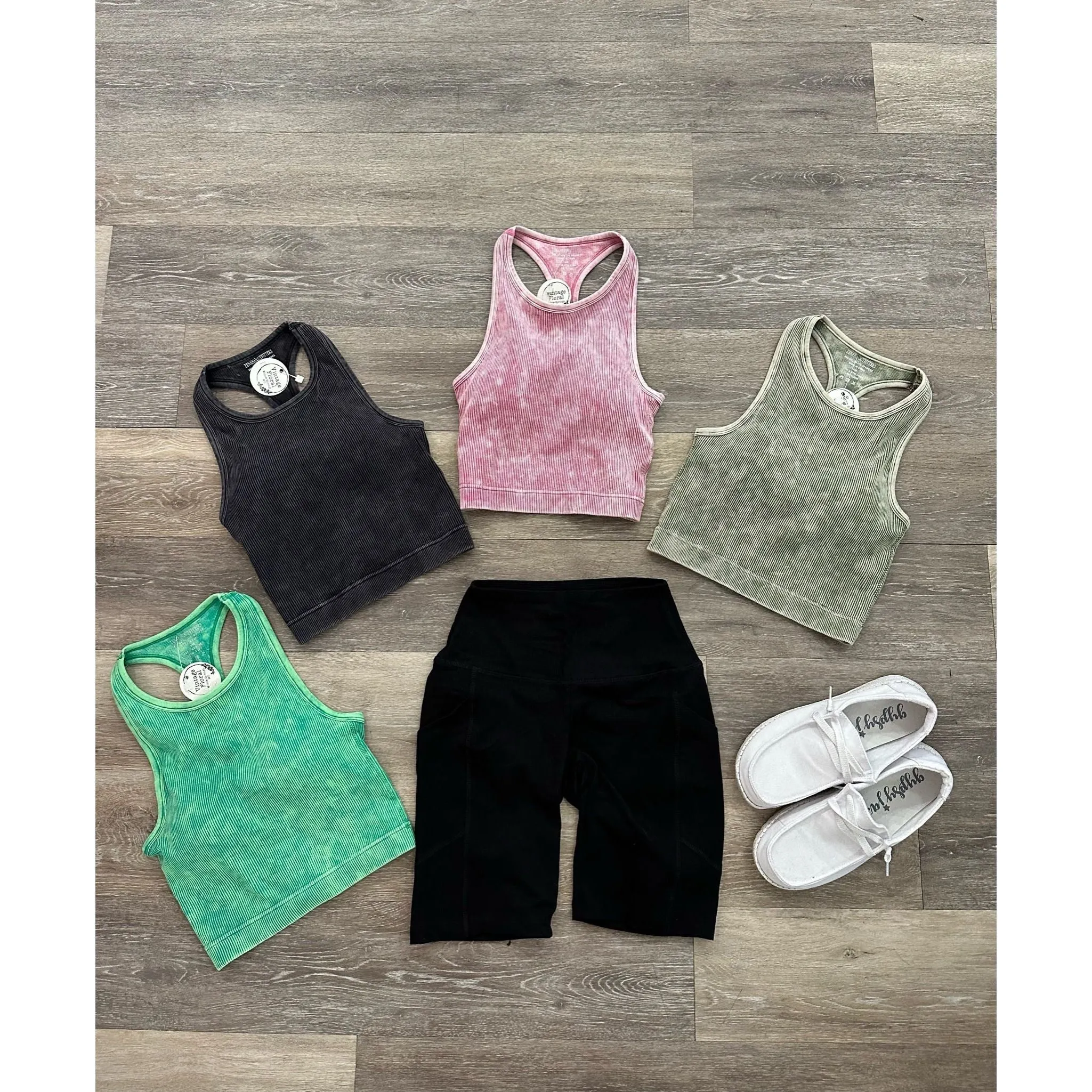 “Poppy”   Cropped Tank w/Padding