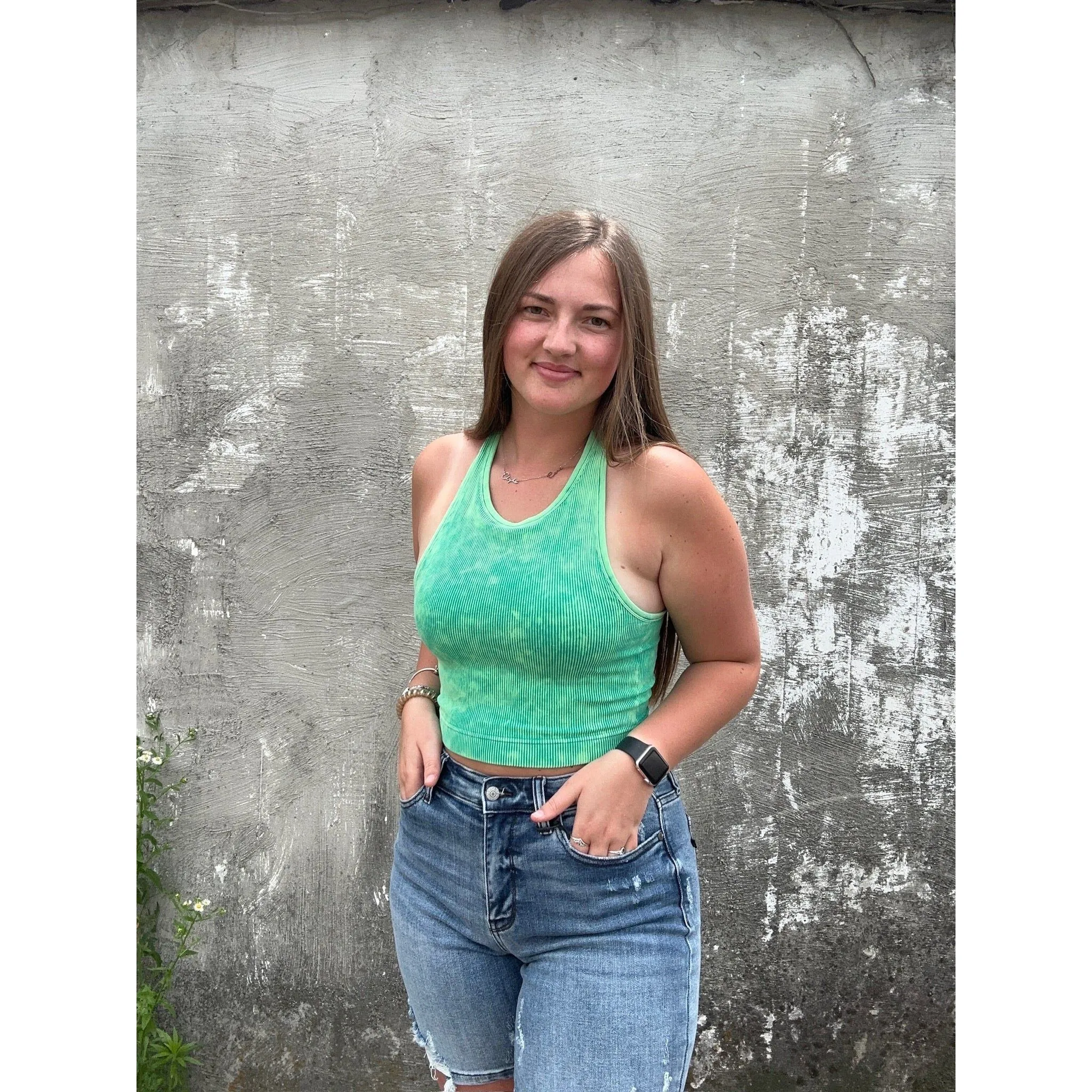 “Poppy”   Cropped Tank w/Padding