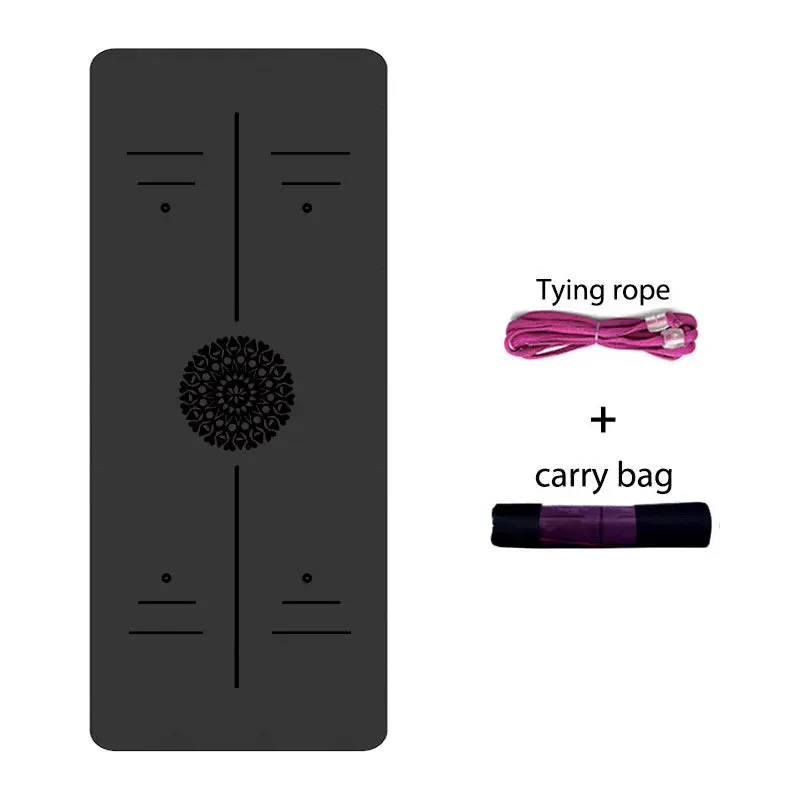 Premium 6mm Double Layer TPE Yoga Mat with Position Line - Ideal for Beginners, Home Gym, Fitness, Gymnastics, and Pilates