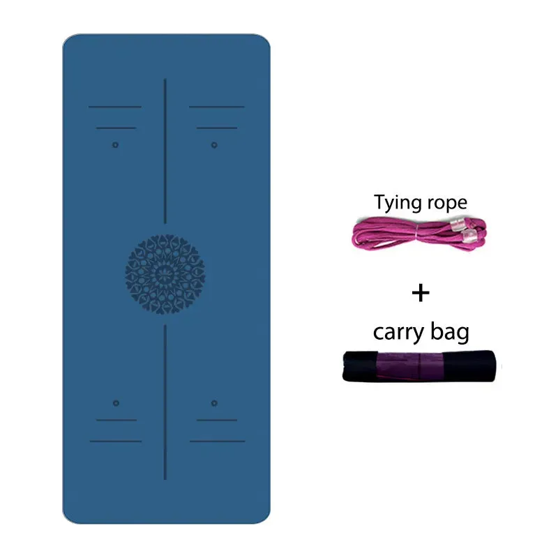 Premium 6mm Double Layer TPE Yoga Mat with Position Line - Ideal for Beginners, Home Gym, Fitness, Gymnastics, and Pilates