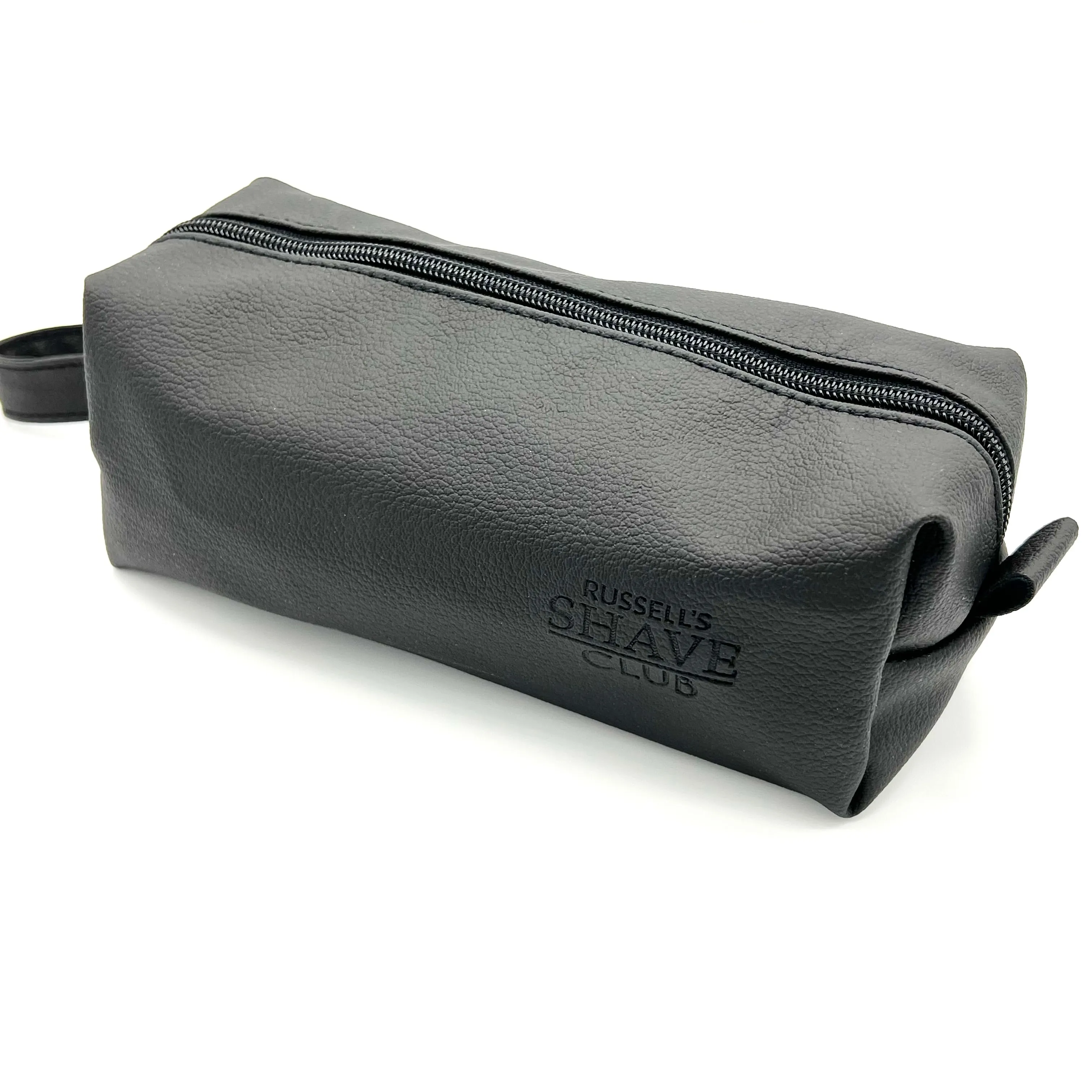 PU Black Leather Travel Wash Bag