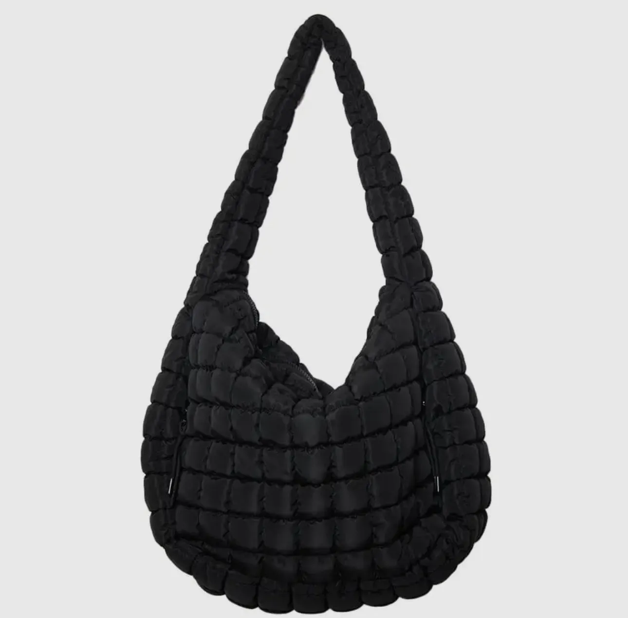 Puckered Fabric Shoulder Strap Bag