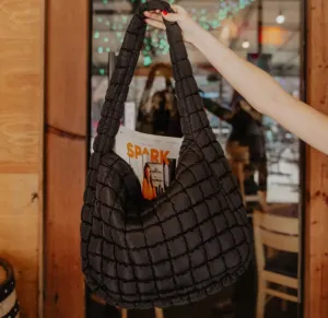 Puckered Fabric Shoulder Strap Bag