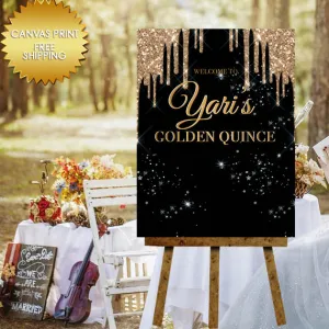 Quinceanera Canvas Sign for Sweet 16 Birthday Party