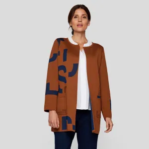 Rabe Cardigan With Letter Details | Cognac