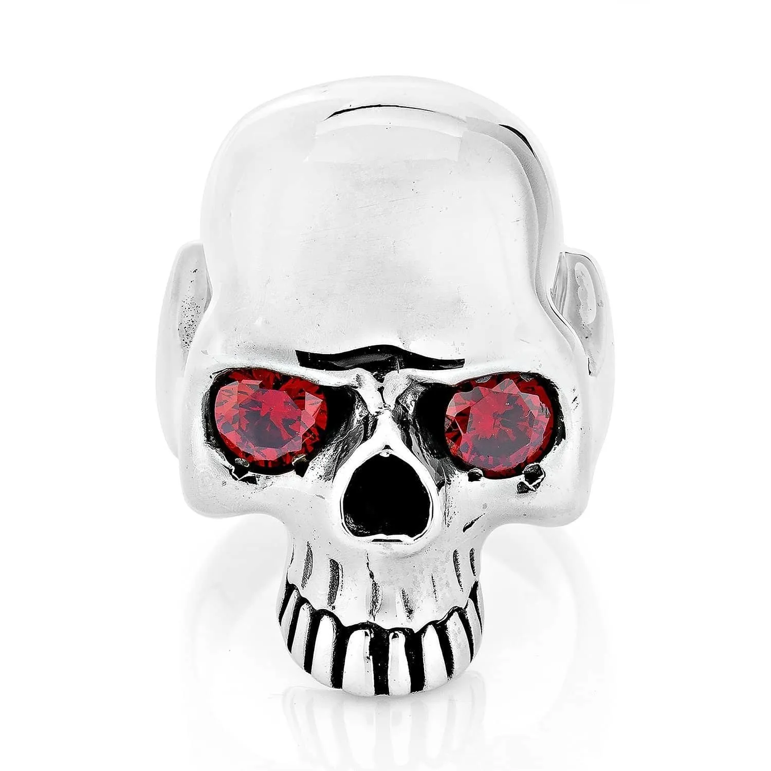 Red Eye Robot Skull Ring