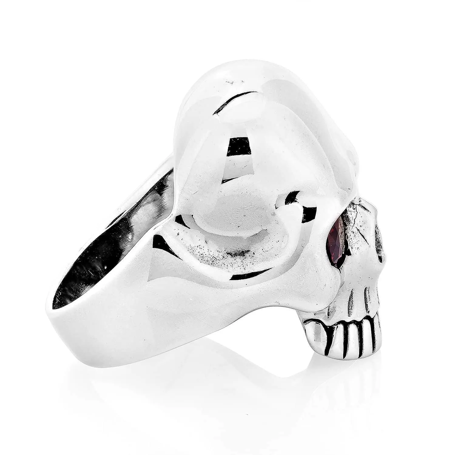 Red Eye Robot Skull Ring