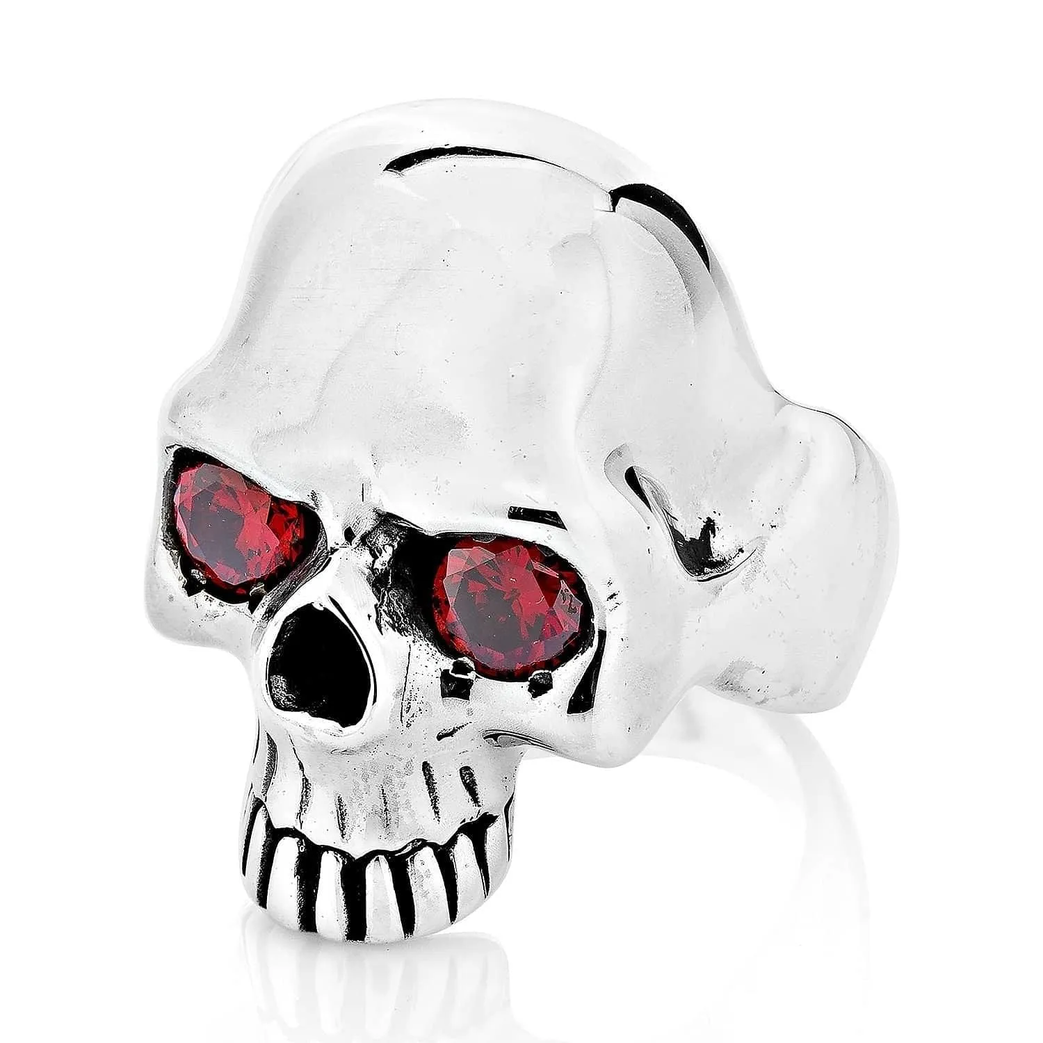Red Eye Robot Skull Ring