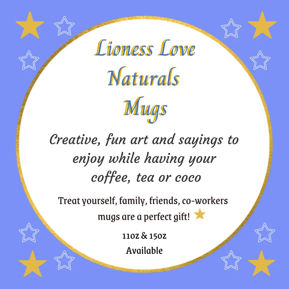 Regal Majesty: Portrait Blue Lion on White Mug