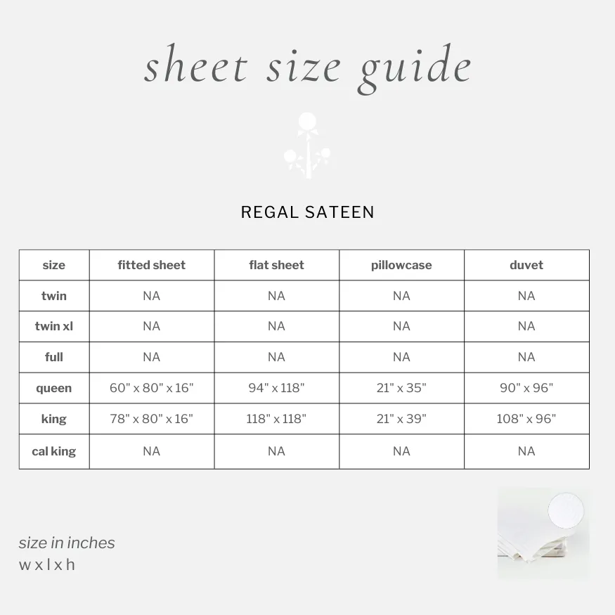regal sateen pillowcase