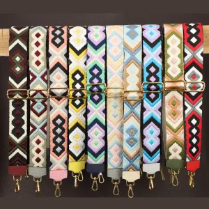 Retro Boho Patterned Strap for Bags, Wide Strap Shoulder Strap, camera bag straps, Fabric Bag Strap,crossbody strap,adjustable strap