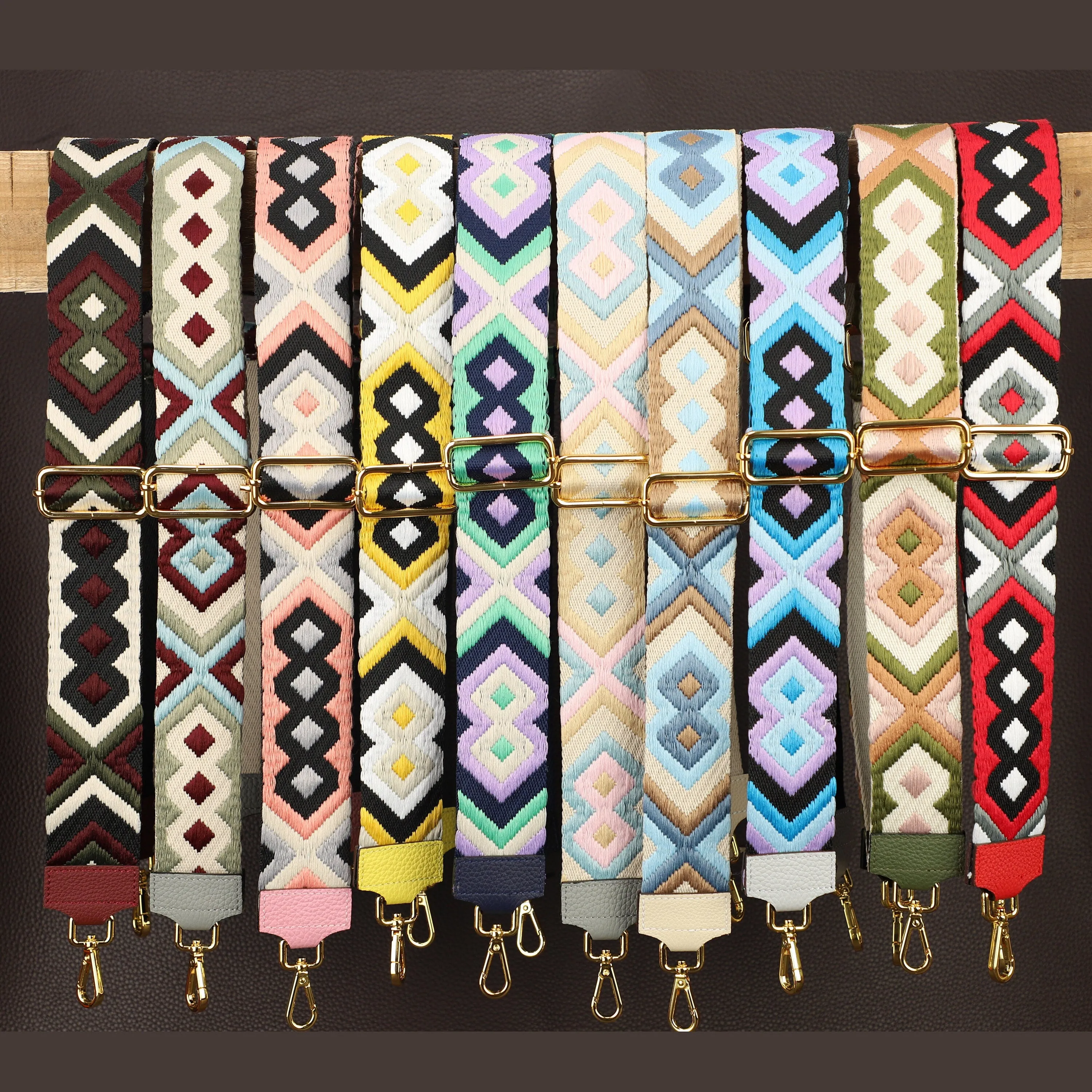 Retro Boho Patterned Strap for Bags, Wide Strap Shoulder Strap, camera bag straps, Fabric Bag Strap,crossbody strap,adjustable strap