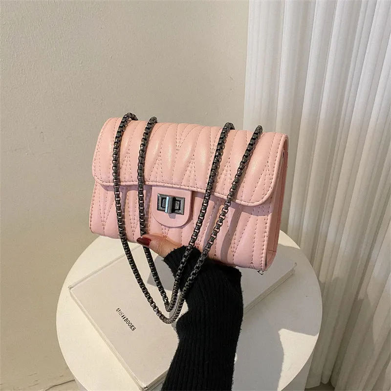 Retro Textured Diamond synthetic leather Small Bag