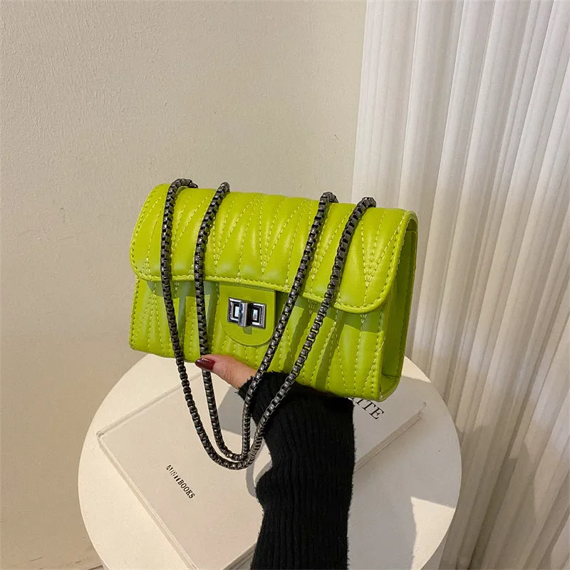 Retro Textured Diamond synthetic leather Small Bag