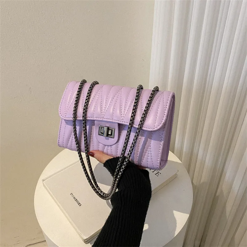 Retro Textured Diamond synthetic leather Small Bag