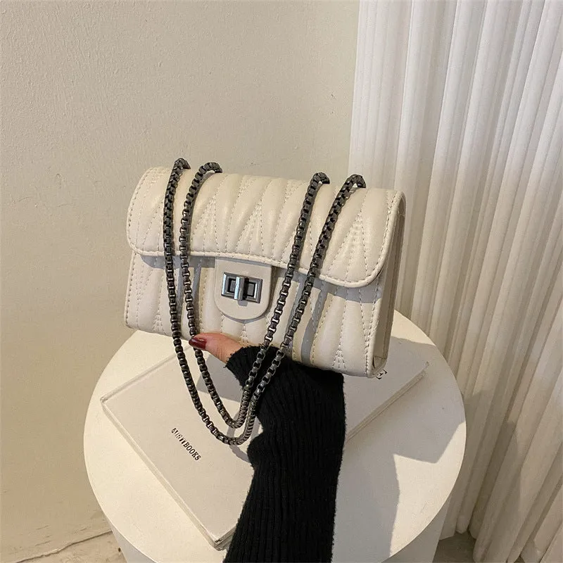 Retro Textured Diamond synthetic leather Small Bag