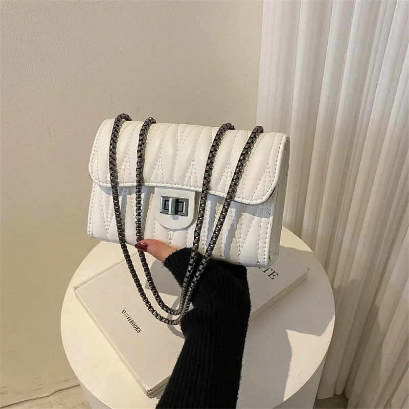 Retro Textured Diamond synthetic leather Small Bag