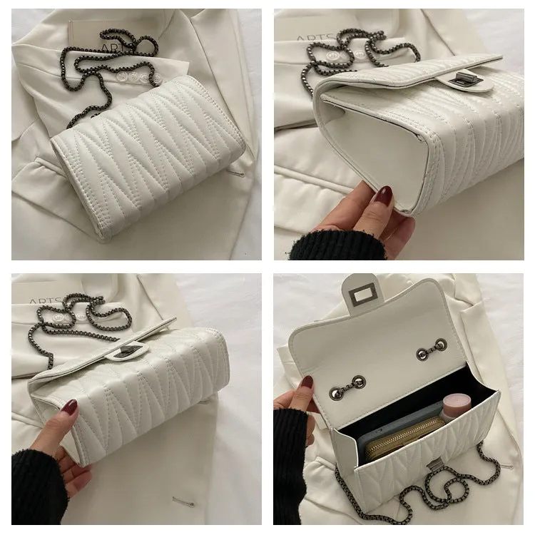 Retro Textured Diamond synthetic leather Small Bag