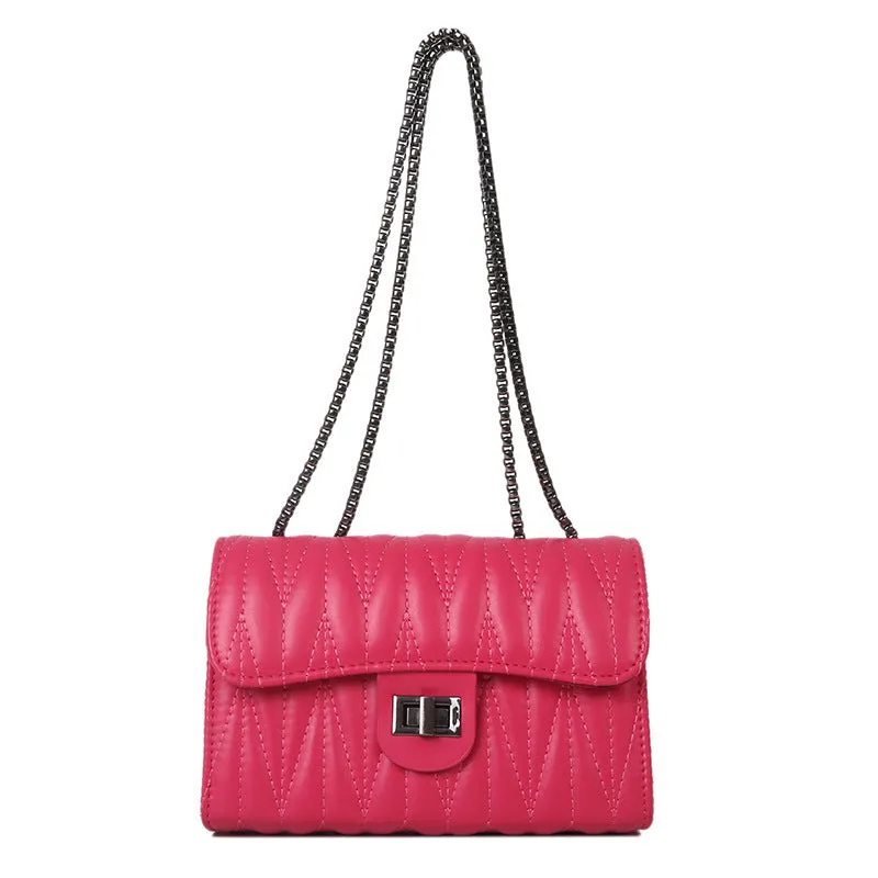 Retro Textured Diamond synthetic leather Small Bag