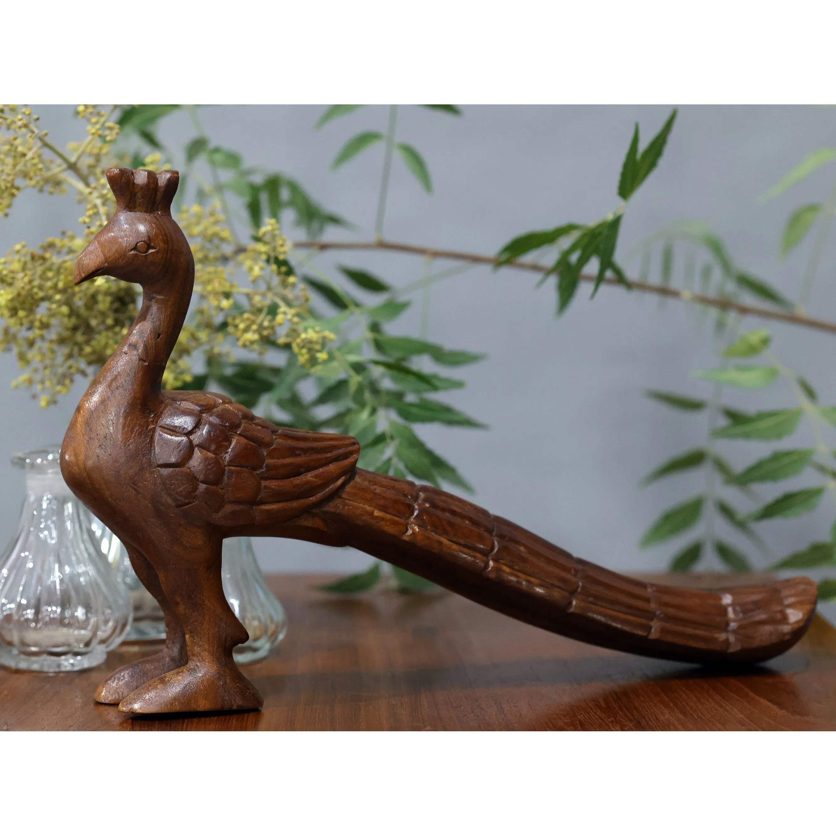 Royal Wooden Peacock Showpiece