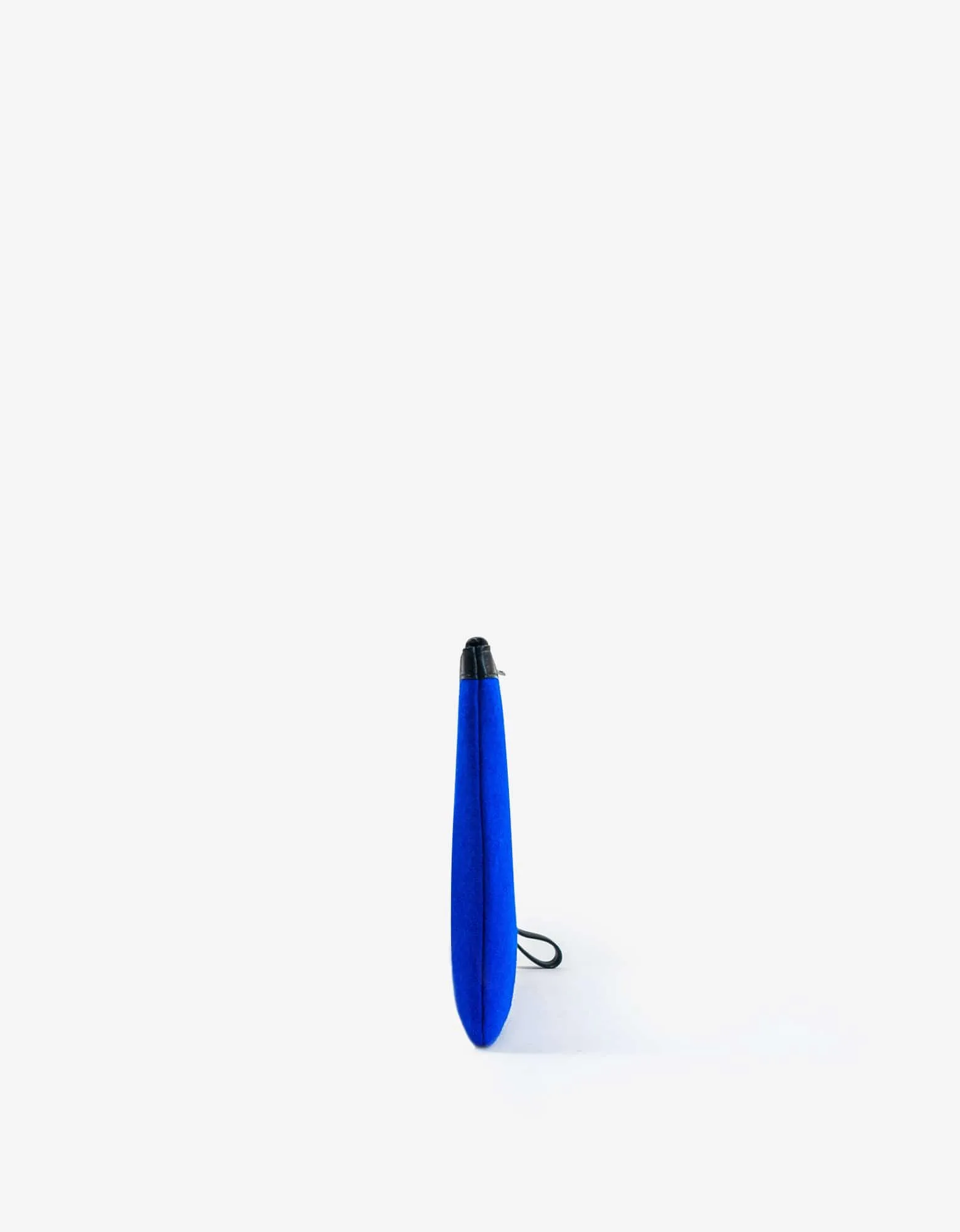 Saint Laurent Blue Wool Felt Rive Gauche Zip Pouch