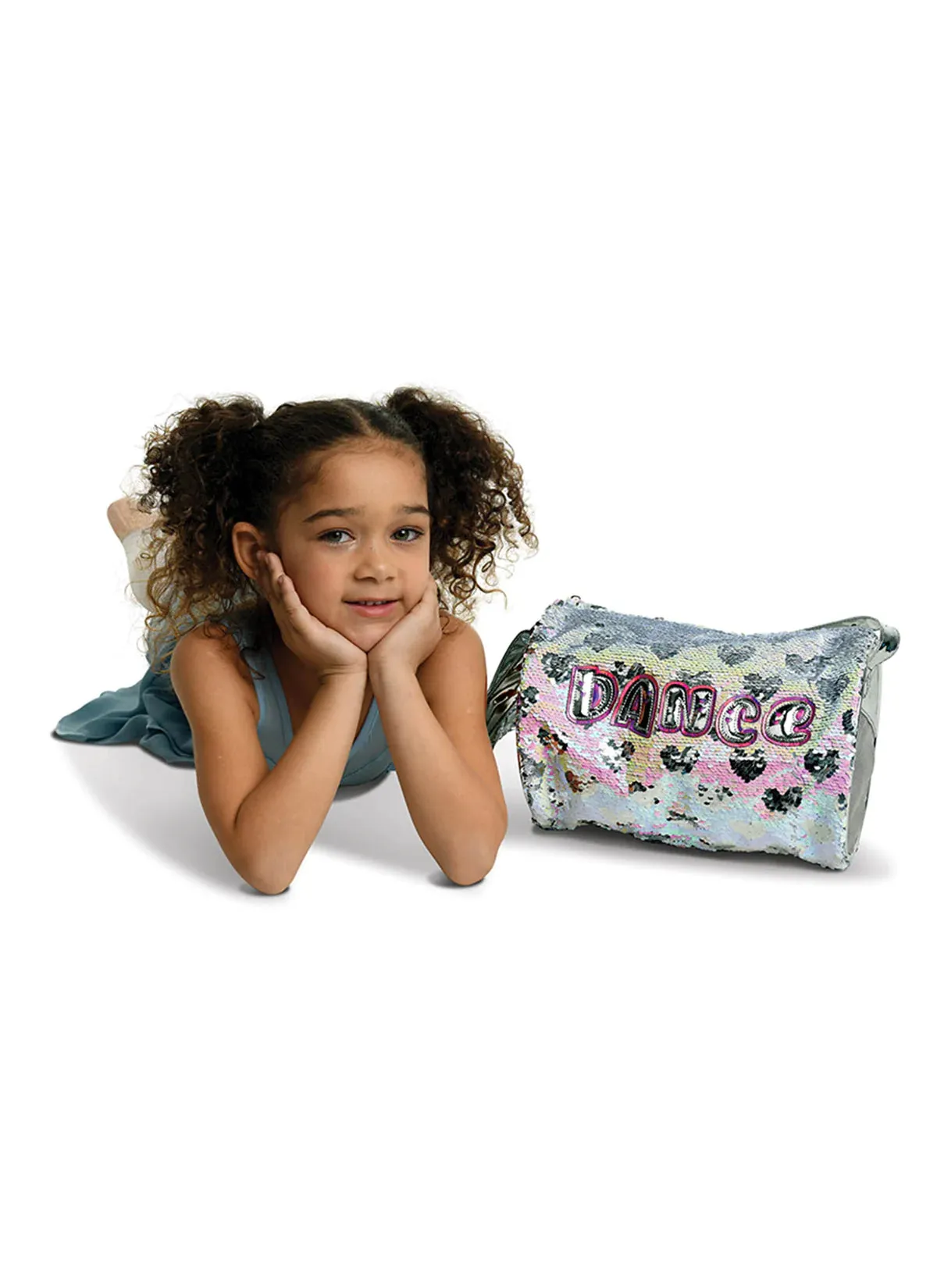 Sequin Hearts Pearlescent Duffle