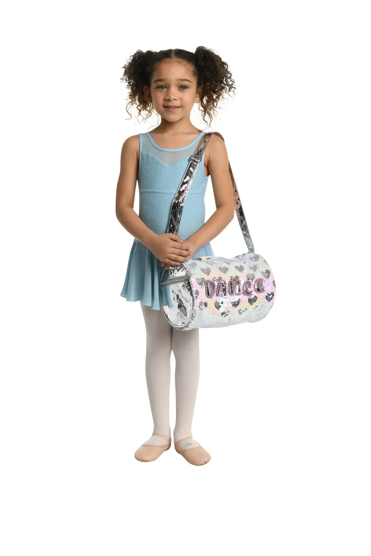 Sequin Hearts Pearlescent Duffle