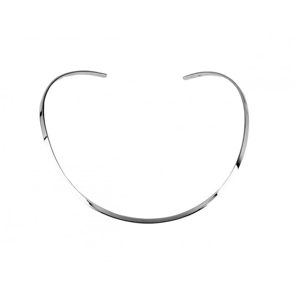 Silver narrow silver collar