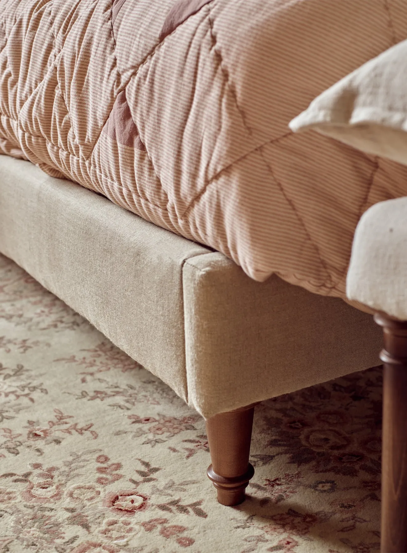 Sloane Bed, Heritage Ochre Stripe