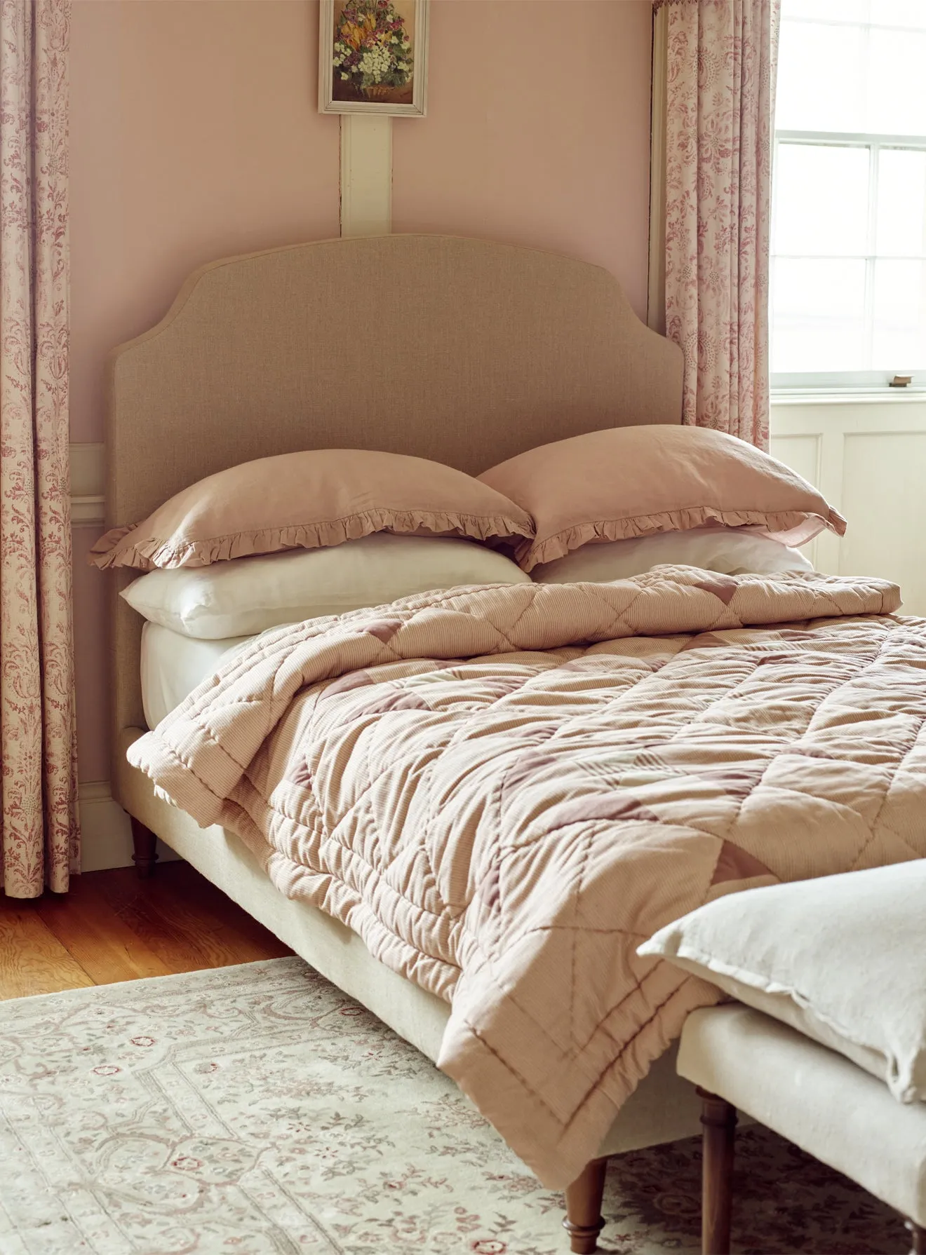 Sloane Bed, Heritage Ochre Stripe