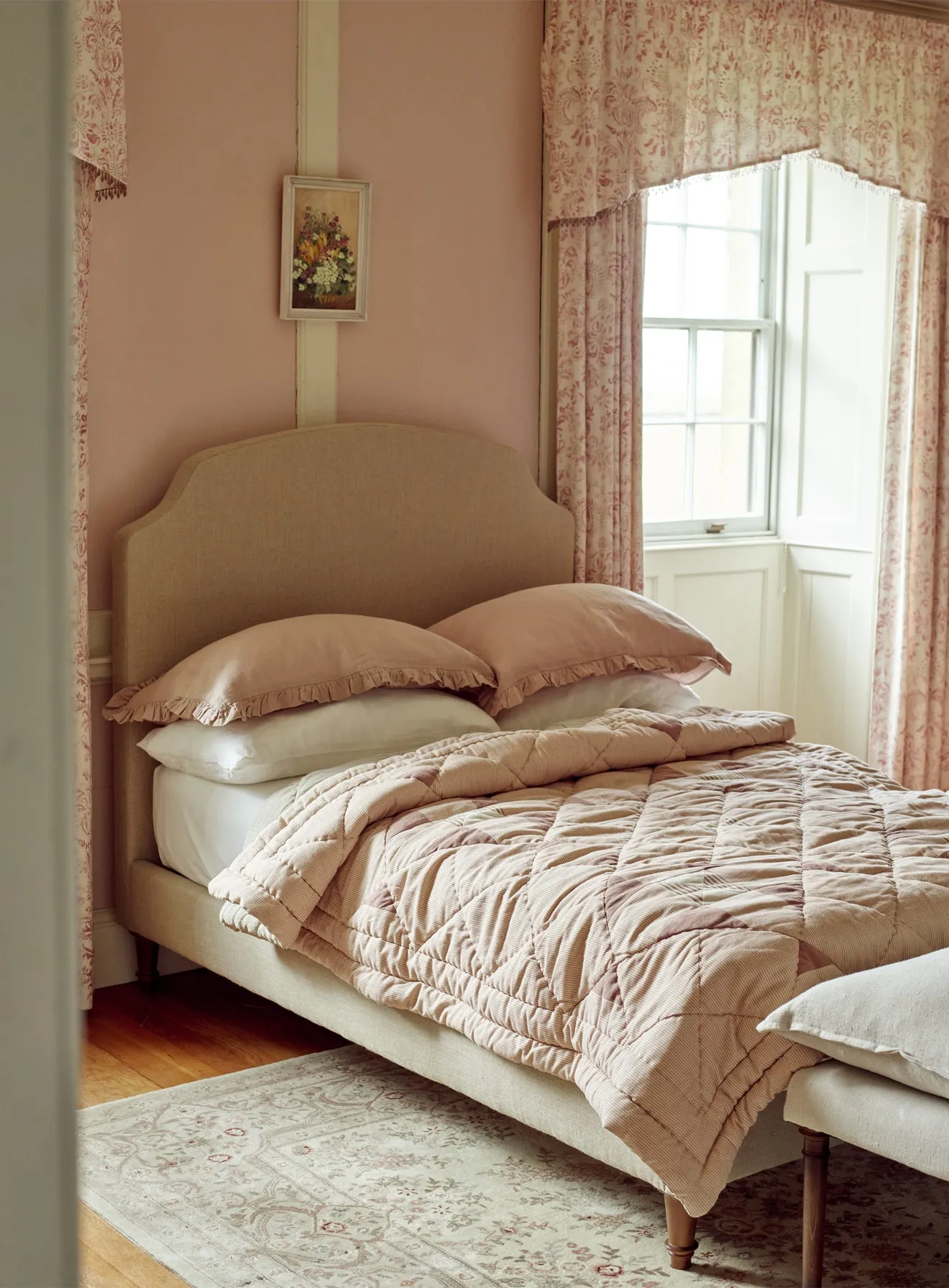 Sloane Bed, Heritage Ochre Stripe